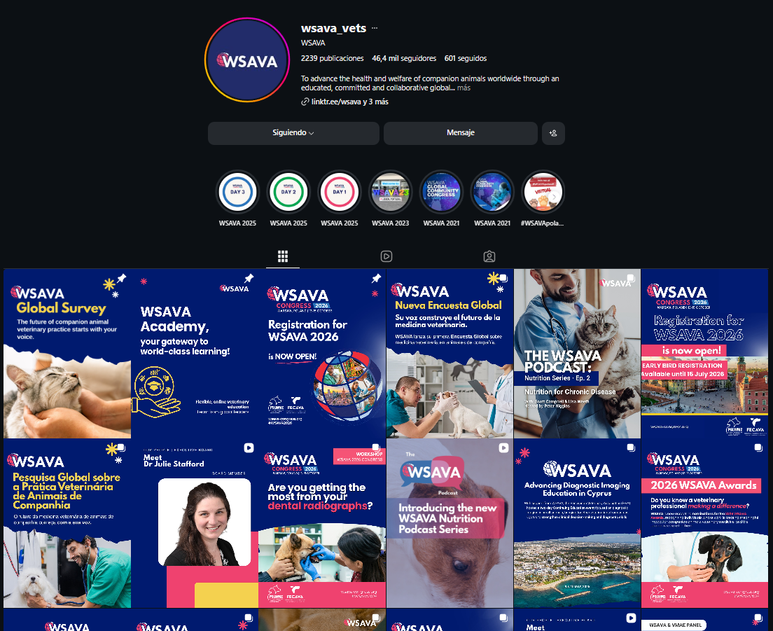 Comunicación Digital — WSAVA